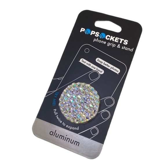 Luxe Crystal Vitrail Moonstone PopSocket Phone Holder Grip New - Picture 2 of 4